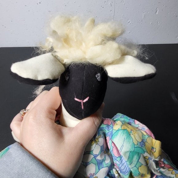 Cow Cloth Doll Floral Dress Stuffed Plush Country Farmhouse Style Decor - Picture 7 of 8